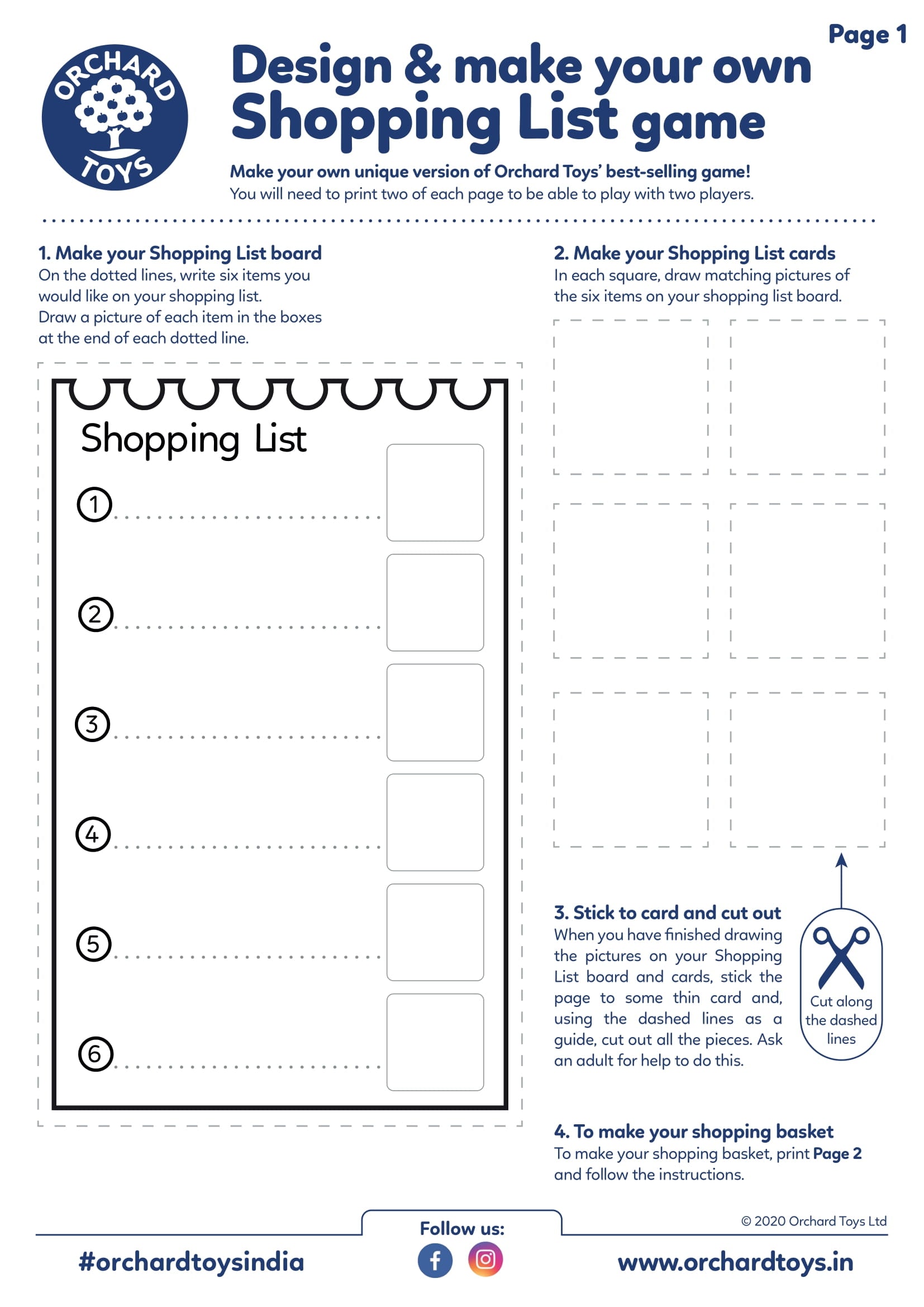 Design and Make Your Own Shopping List