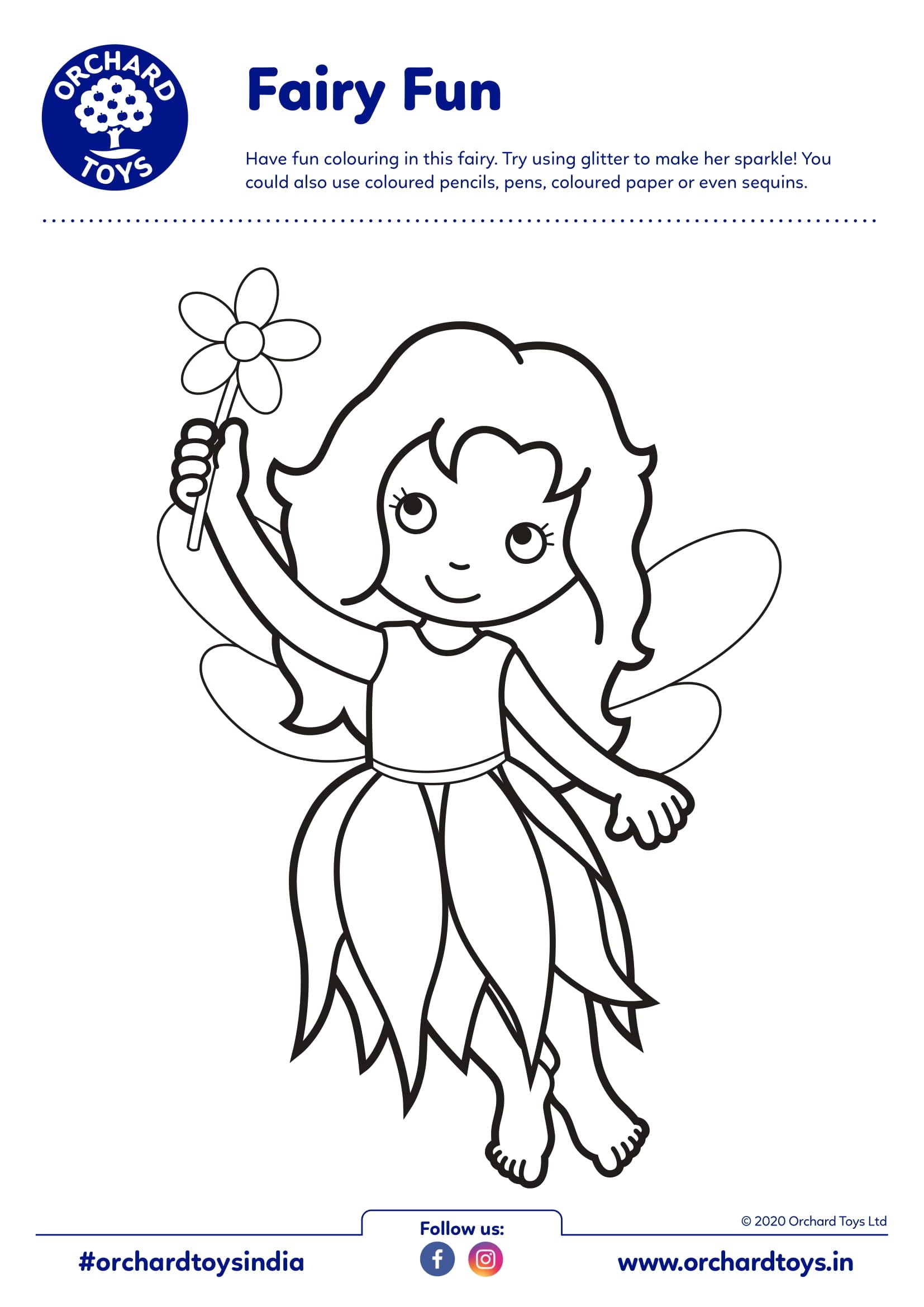 Fairy Activity Colouring Sheet