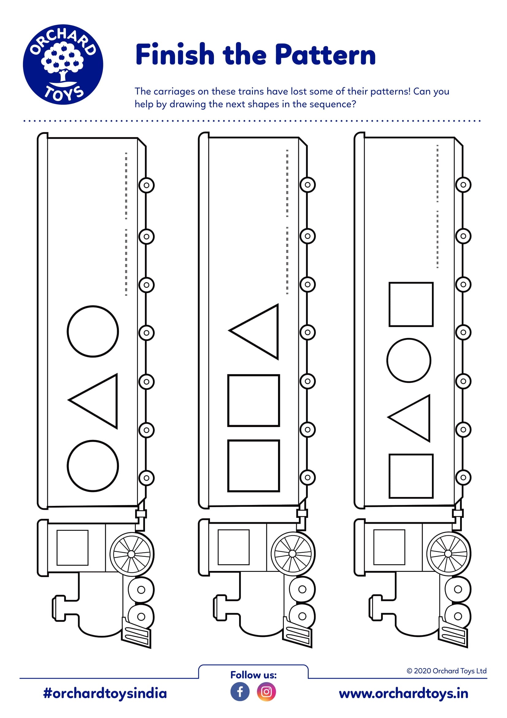 Finish the Pattern Activity Sheet