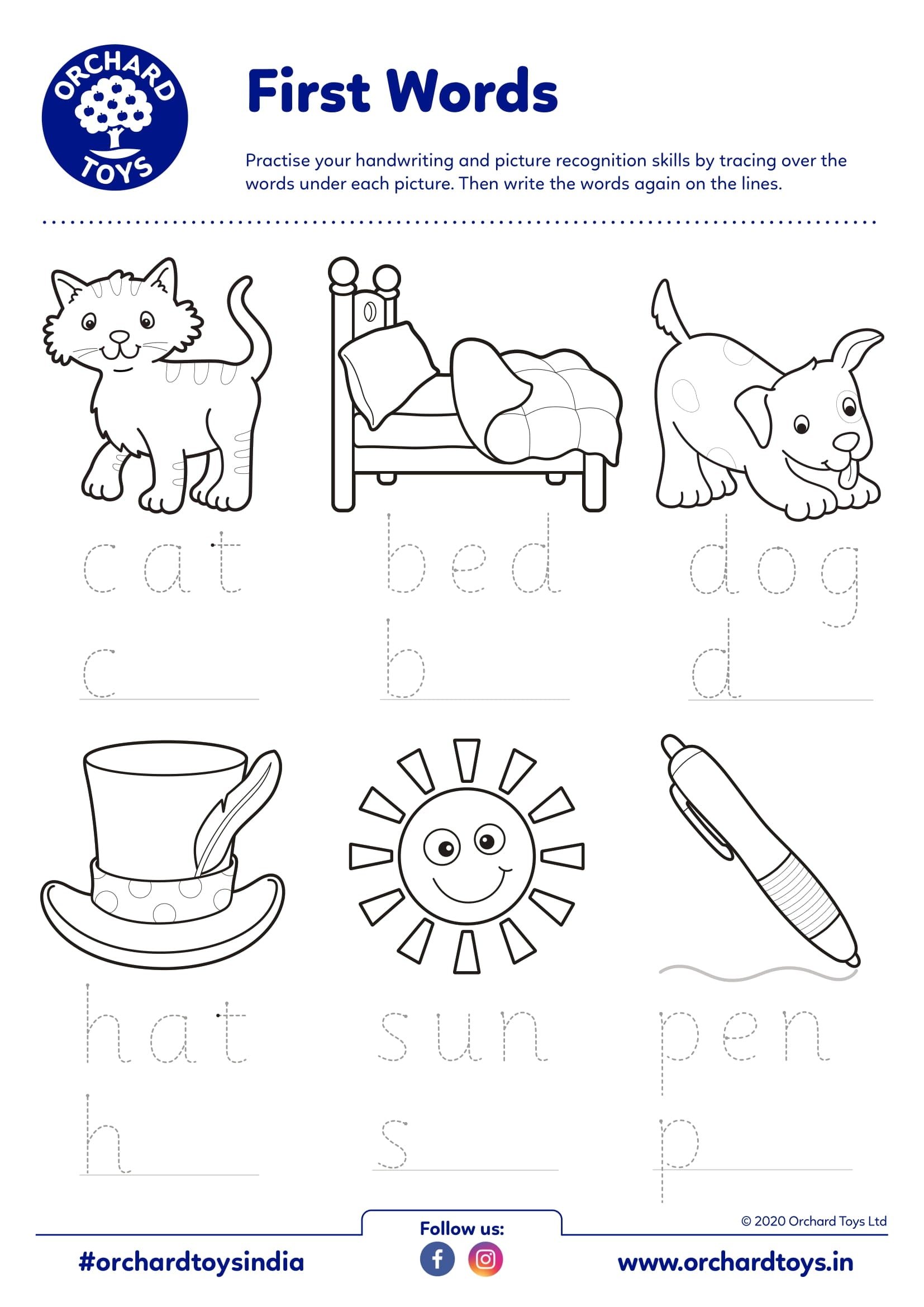 First Words Activity Sheet