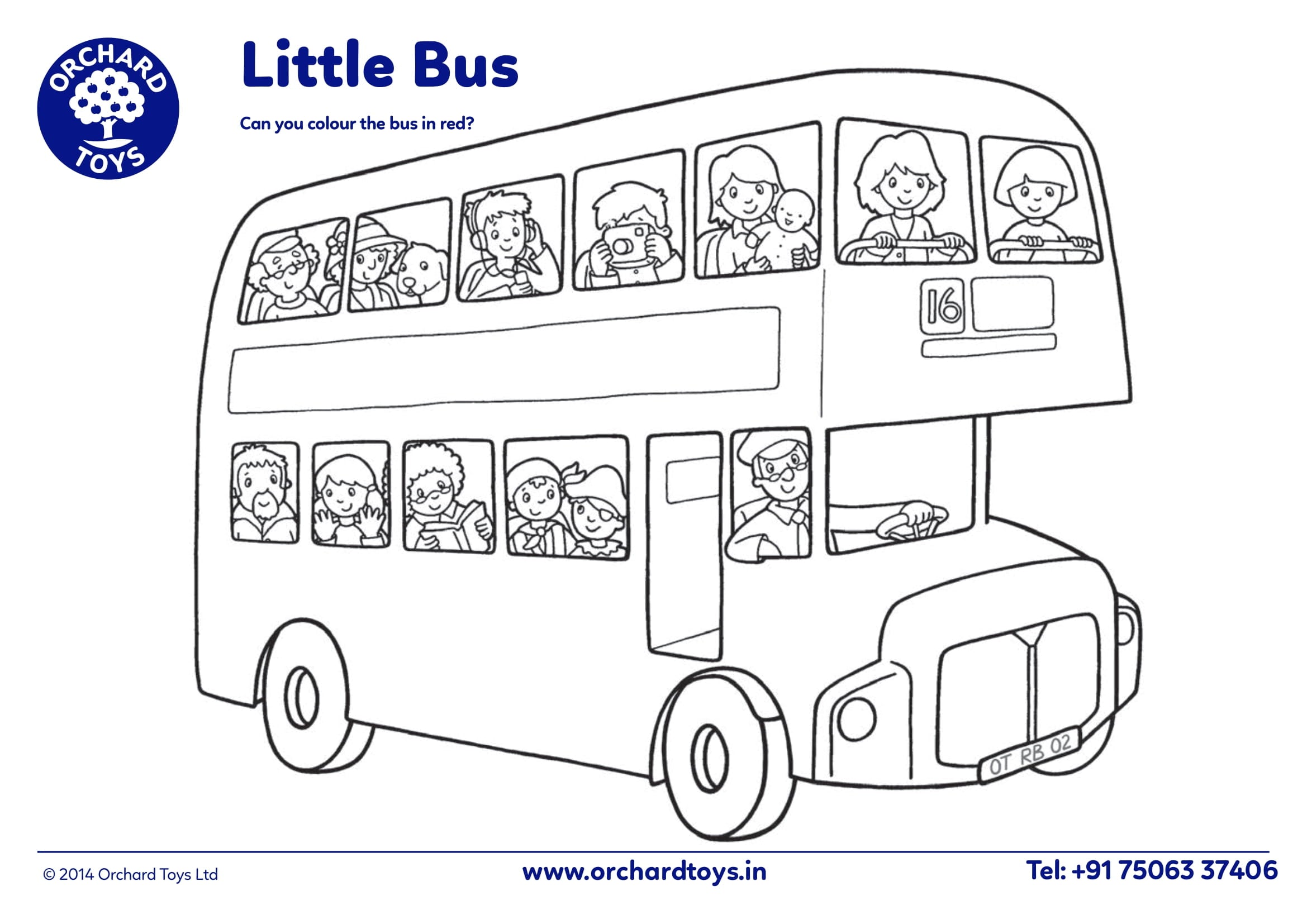 Little Bus Coloring Sheet