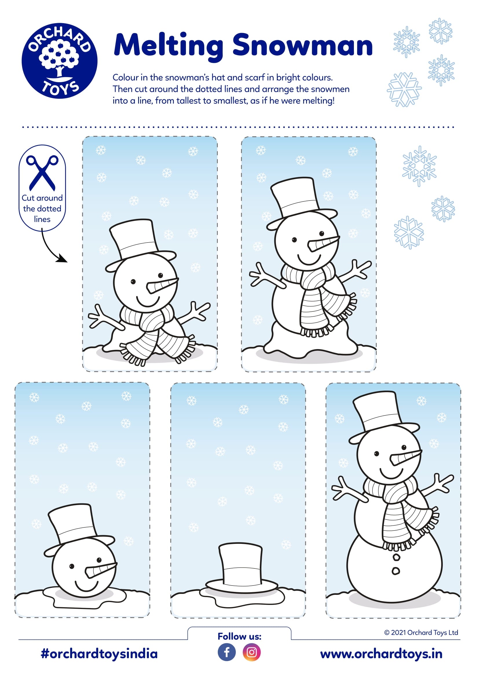 Melting Snowman Activity Sheet