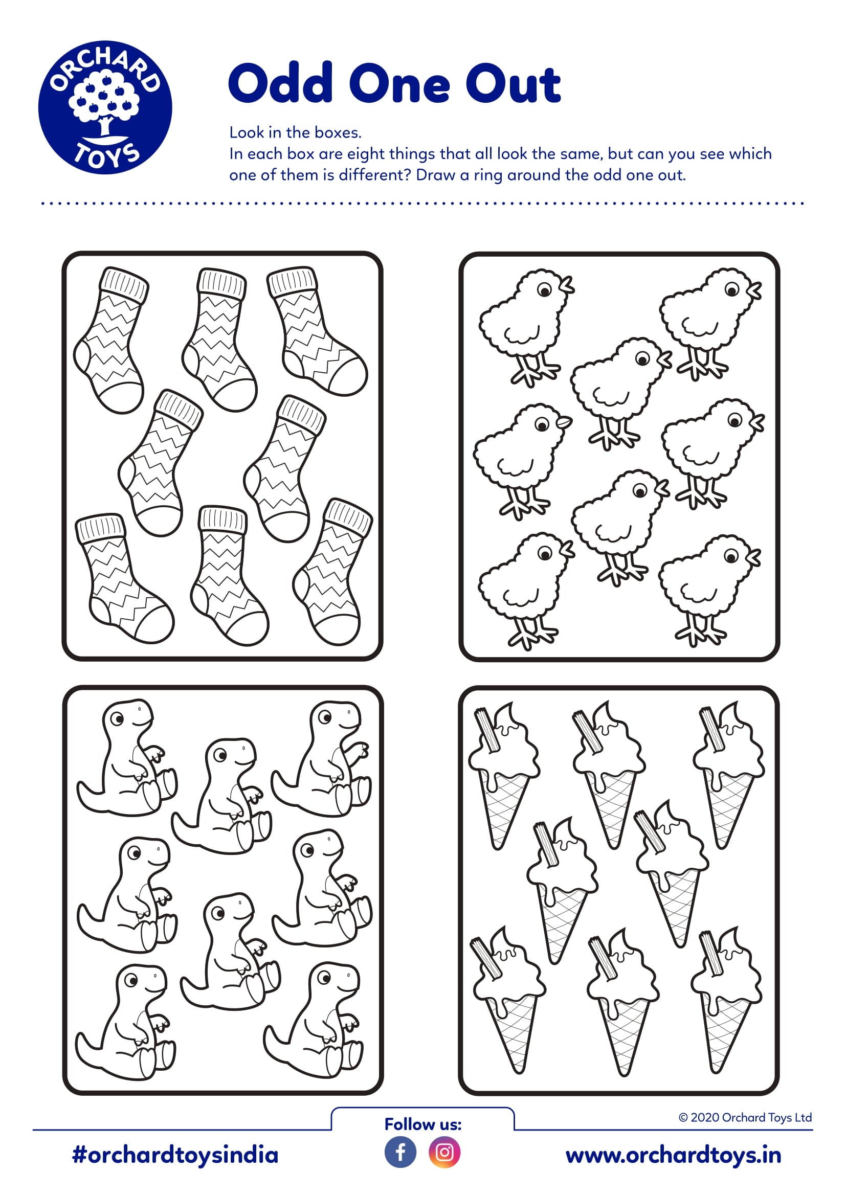 Odd One Out Activity Sheet