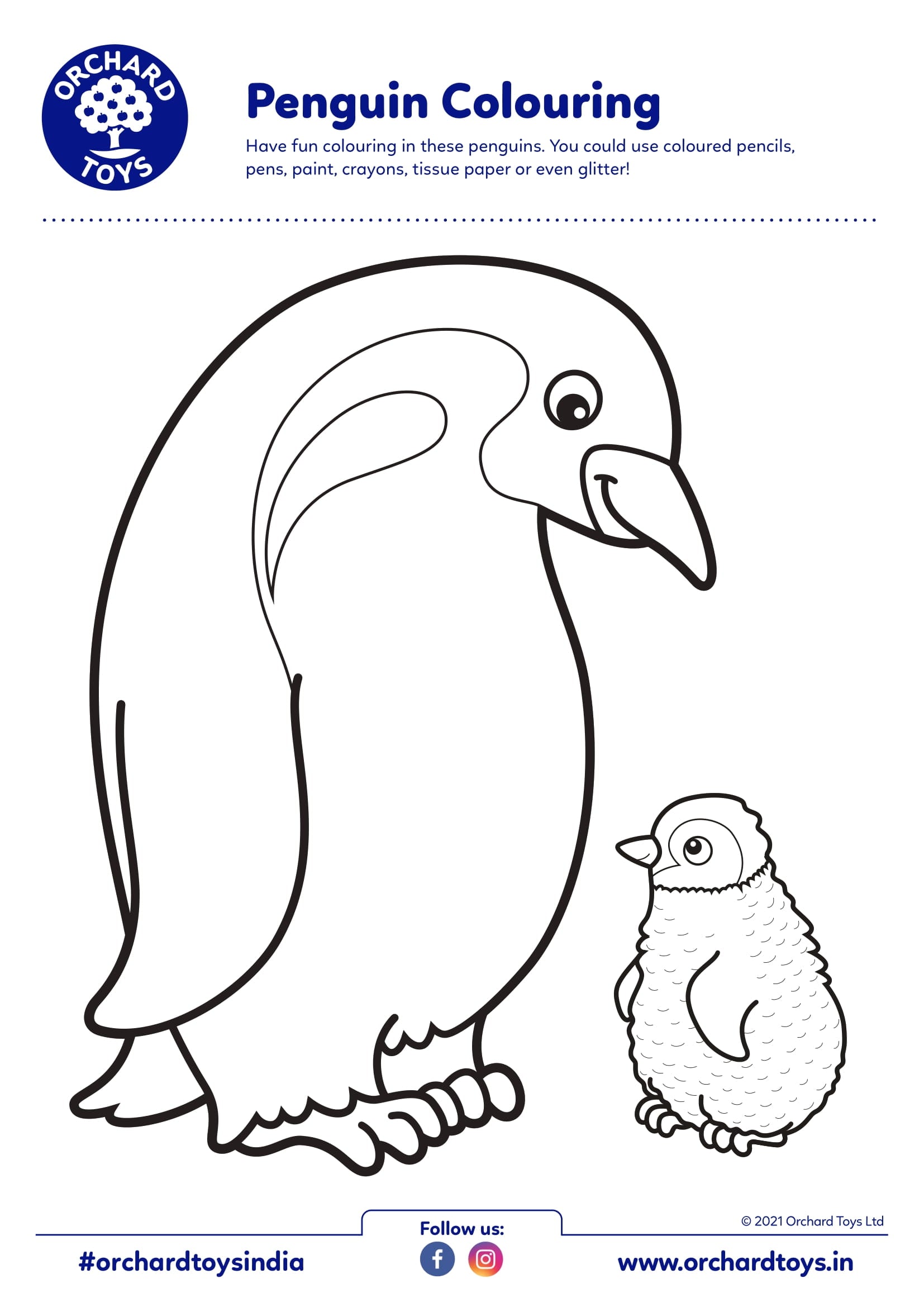 Penguin Activity Coloring Sheet