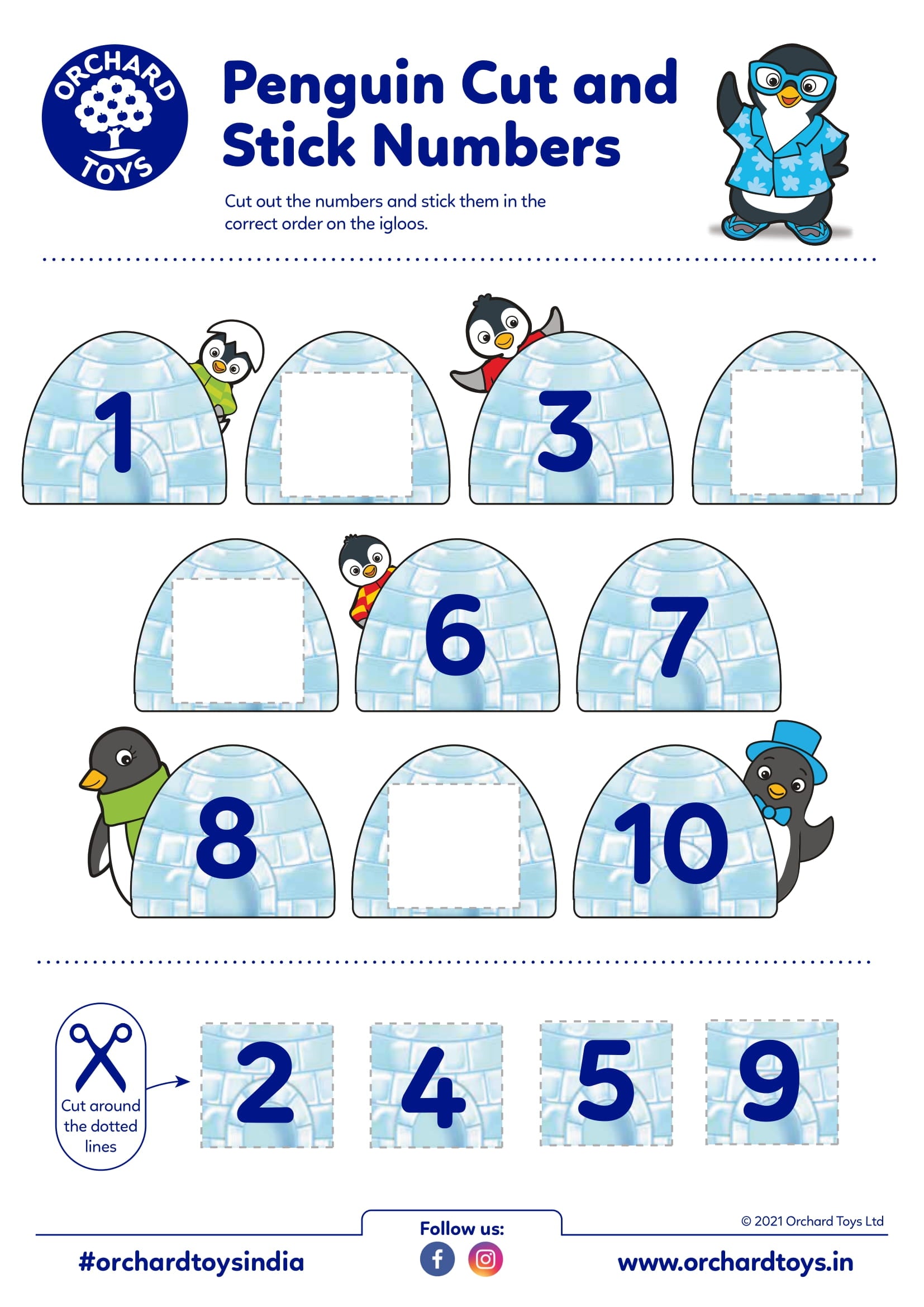 Penguin Numbers Activity Sheet