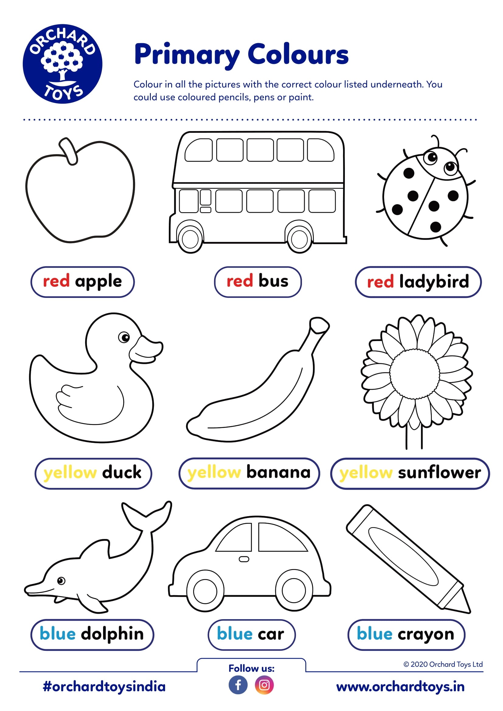 Primary Colors Activity Sheet