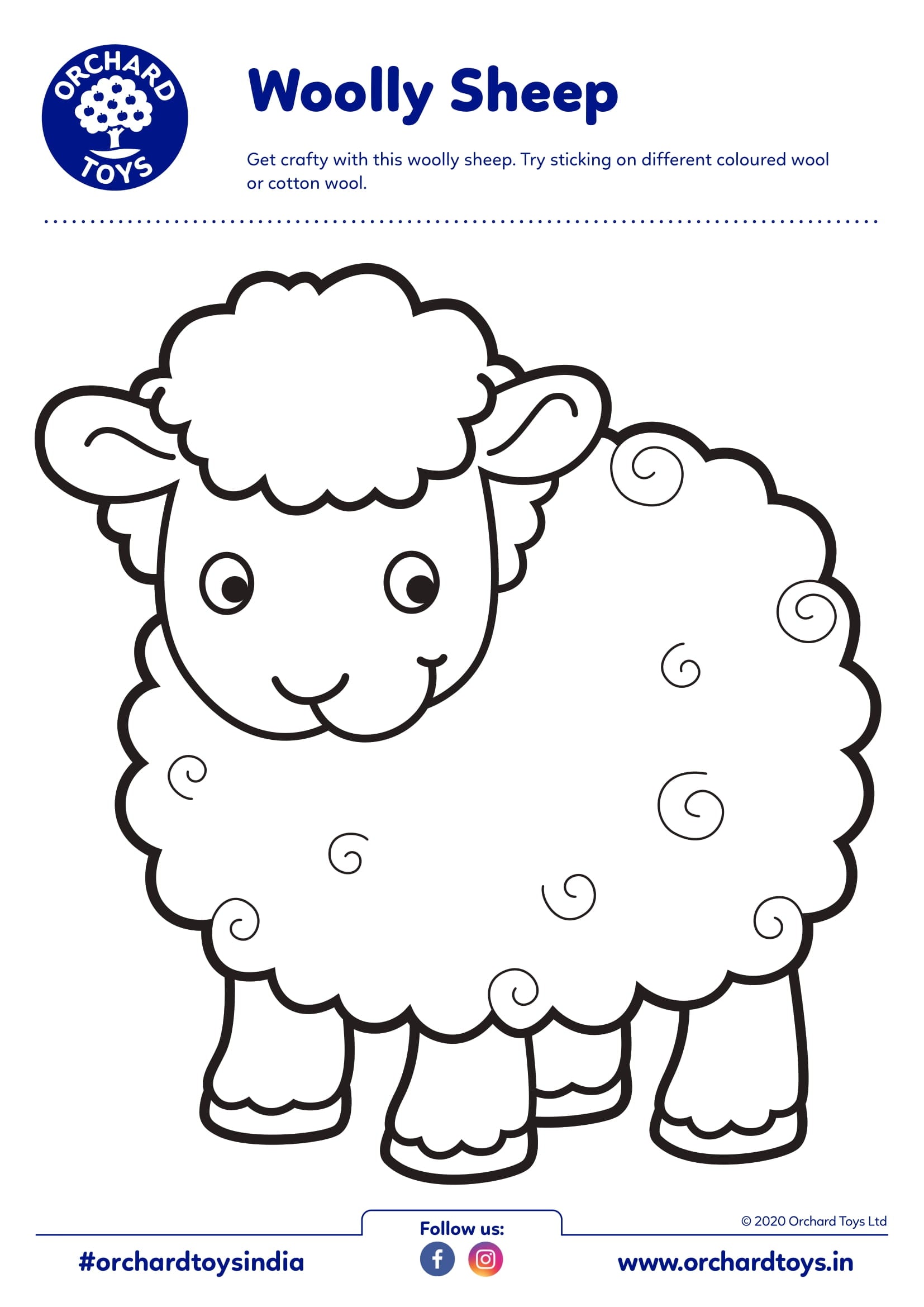 Sheep Activity Coloring Sheet