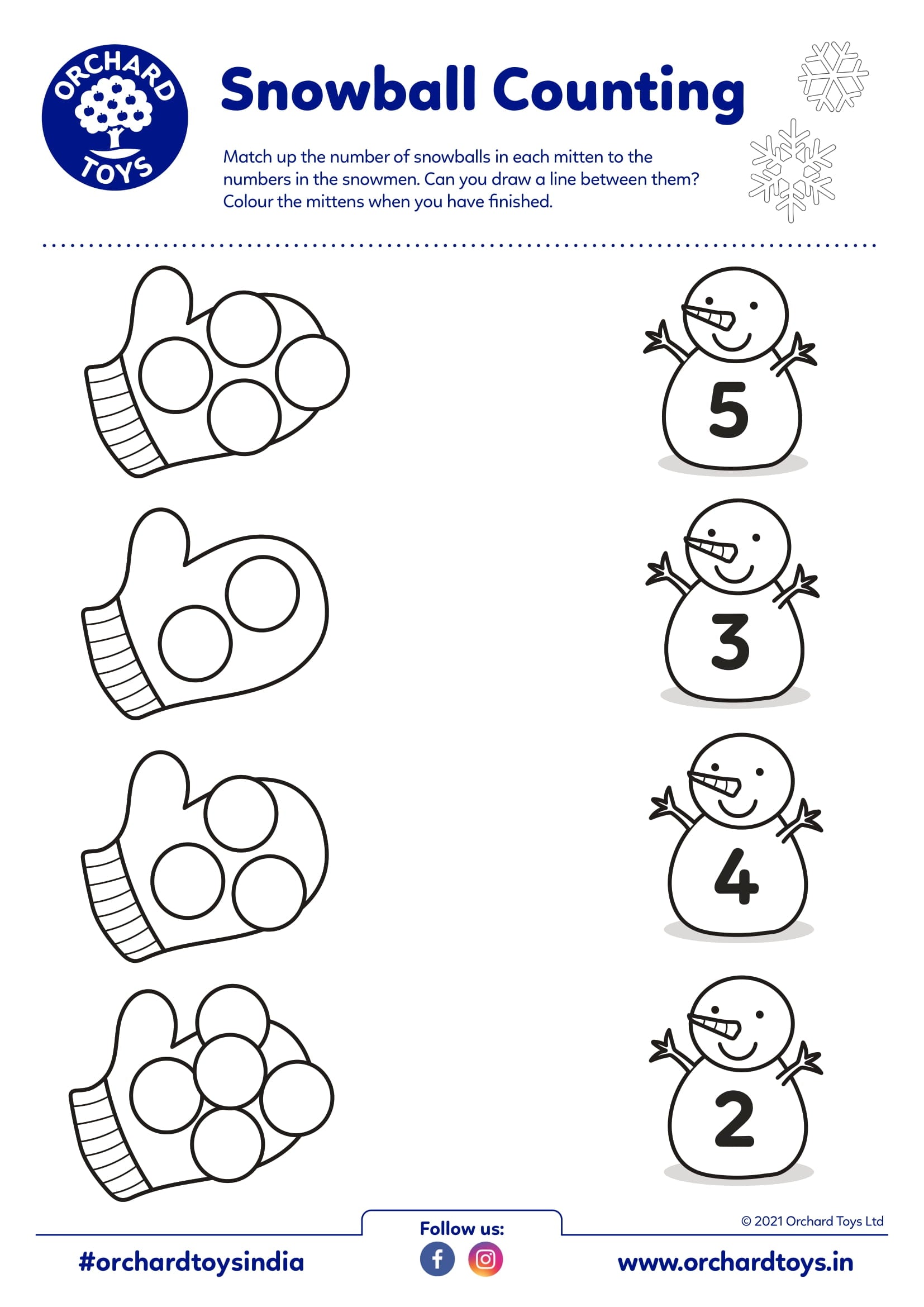 Snowball Counting Activity Sheet