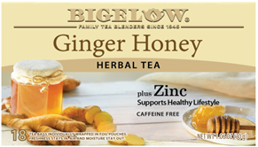 Bigelow Ginger Honey Herbal Tea plus Zinc