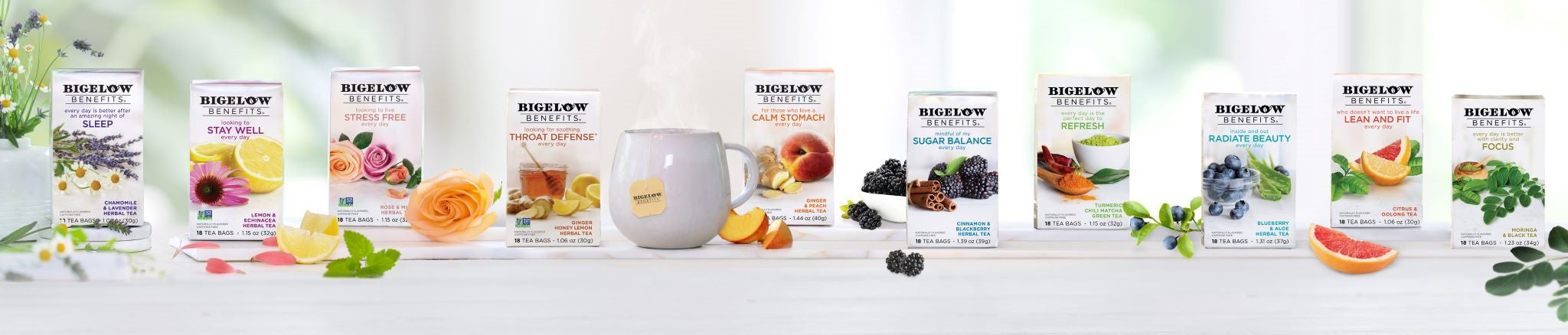 Bigelow Benefits Teas - the full product line