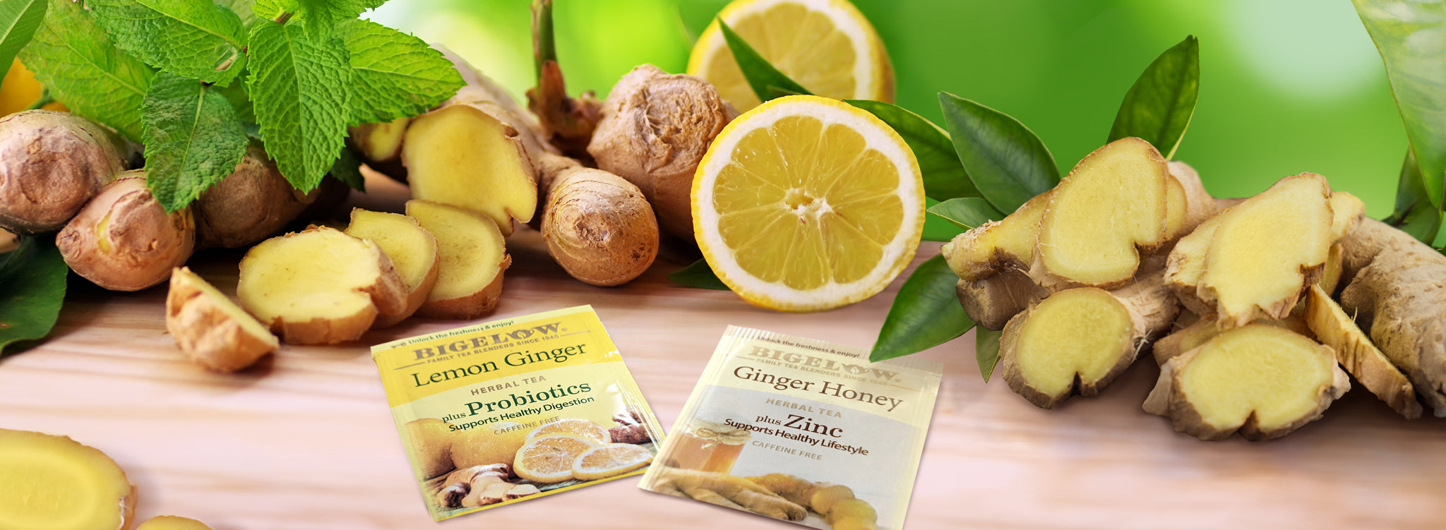 Ginger and lemon ingredients that are in Bigelow ginger teas