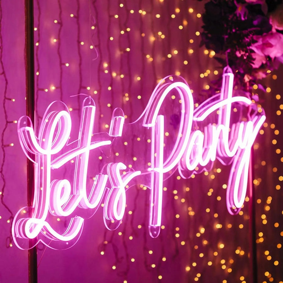 Let's Party LED Neon Sign Light