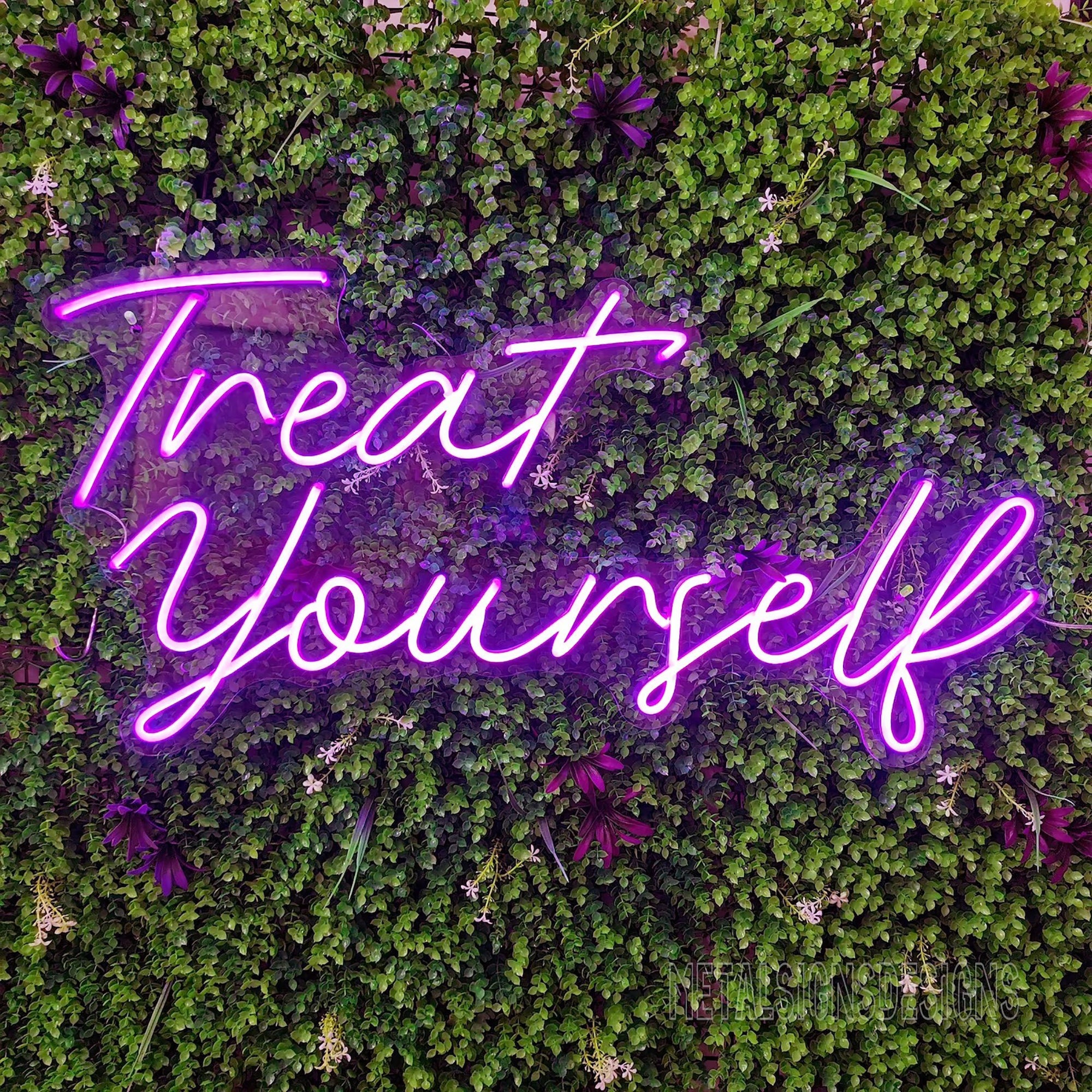 Treat Yourself LED Neon Sign Light