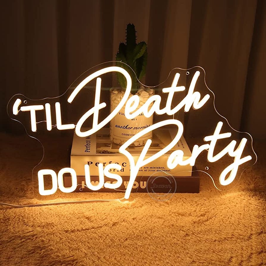 Til Death Do Us Party LED Neon Sign Light