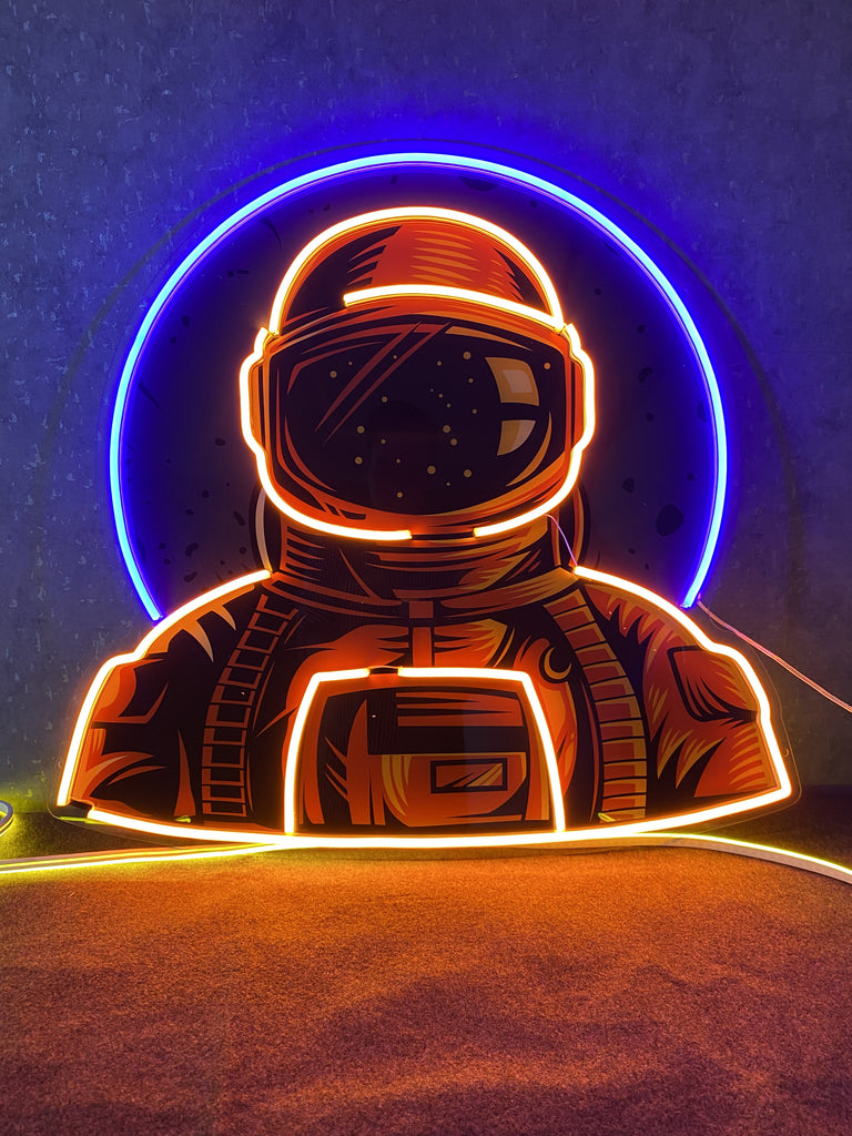 Astronaut Emblem LED Neon Sign Light