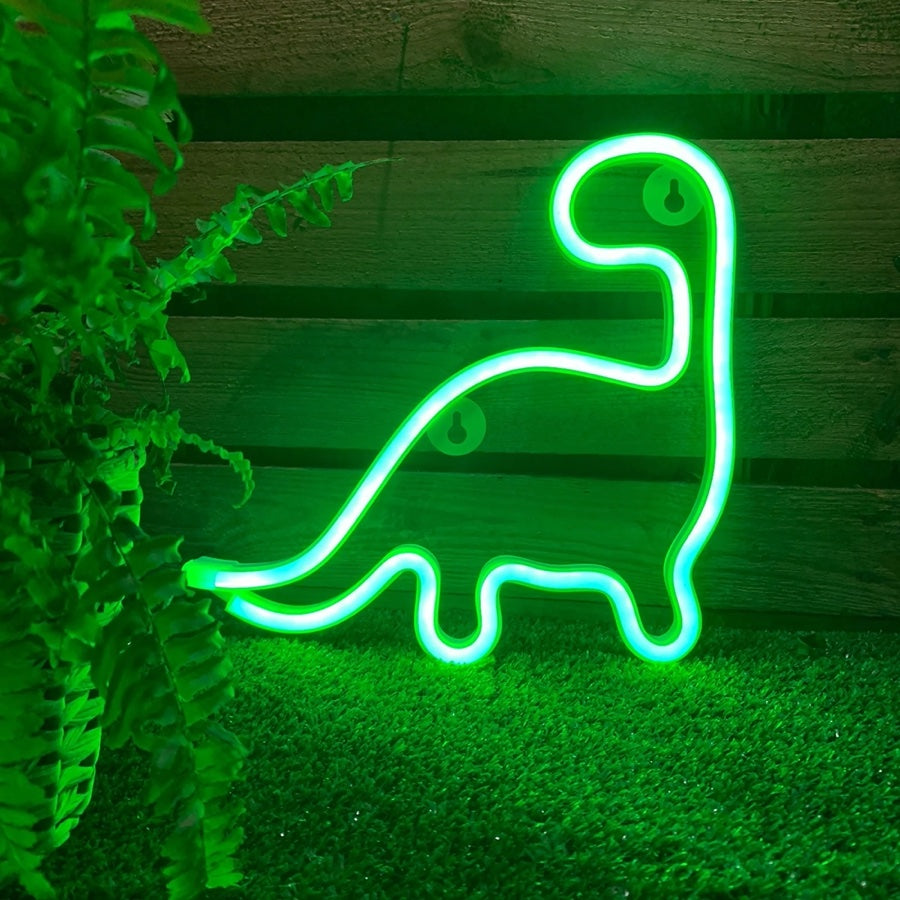 Cute dinosaur neon sign