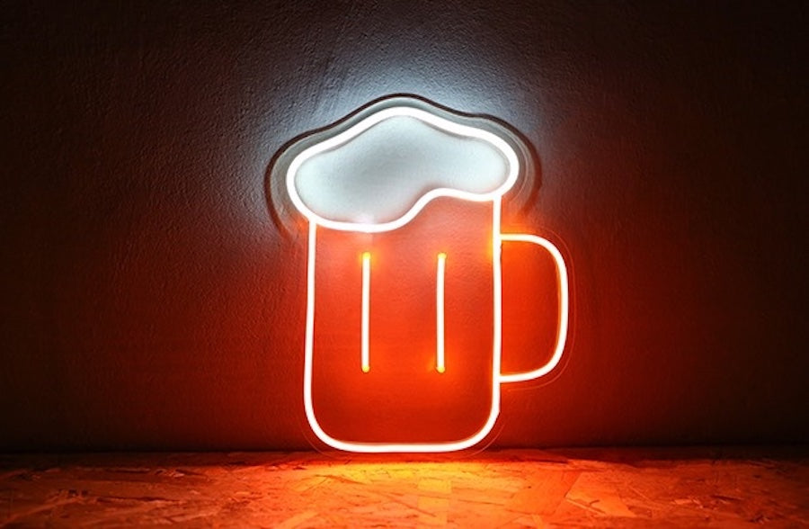 Beer shape neon sign