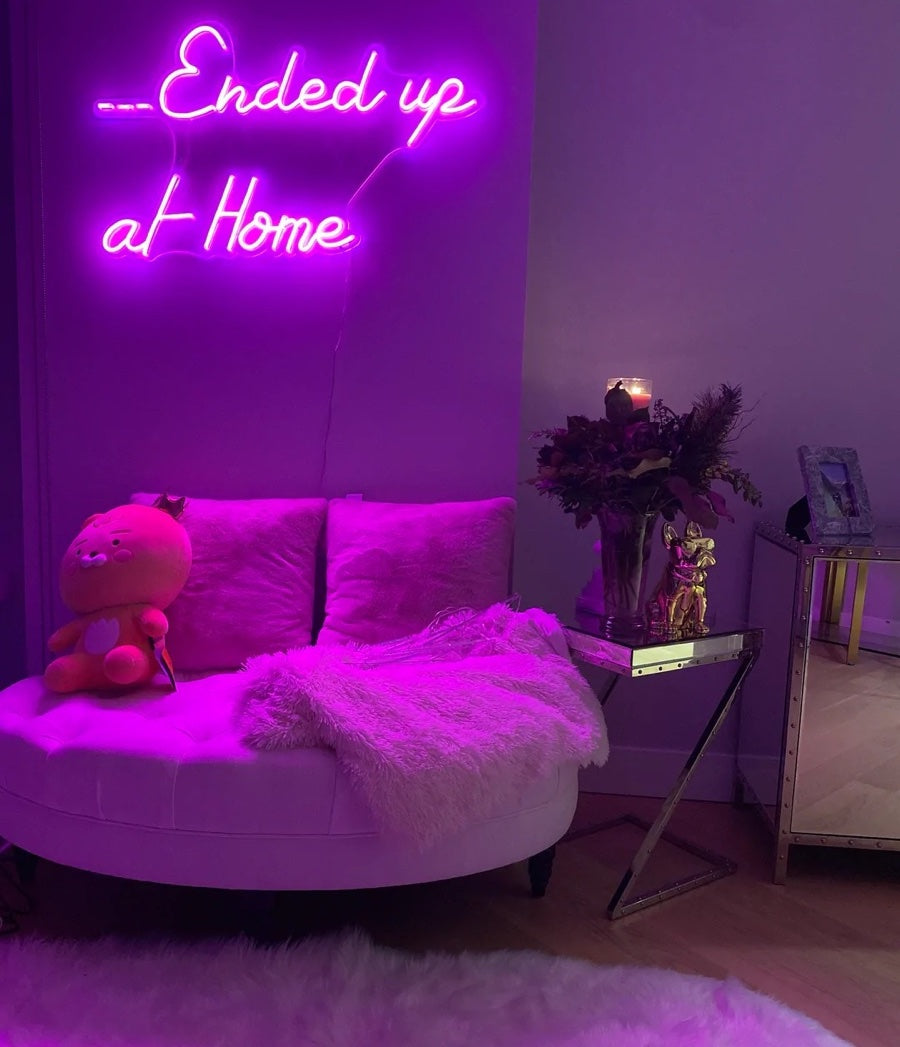 Bedroom neon lights to decorate on wall