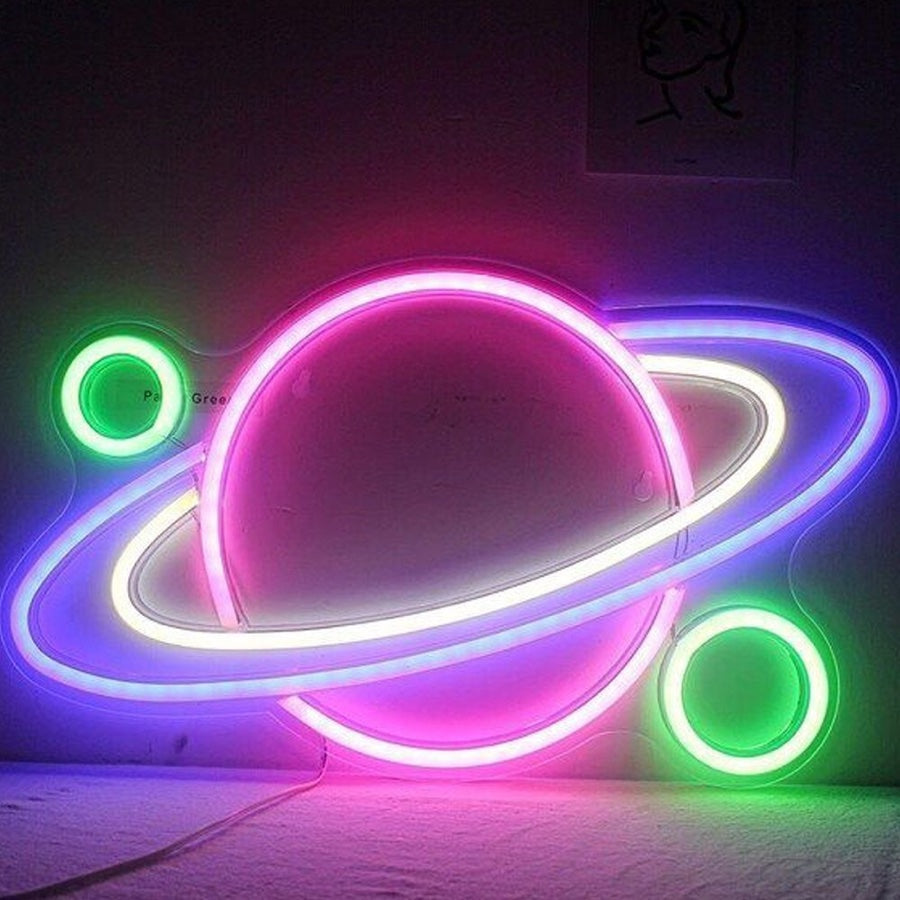 Planet neon lights for sleeping room