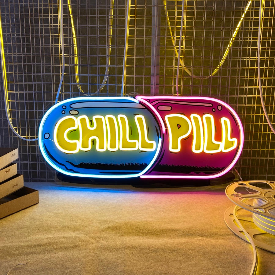 Chill Pill Artwork LED neon sign light