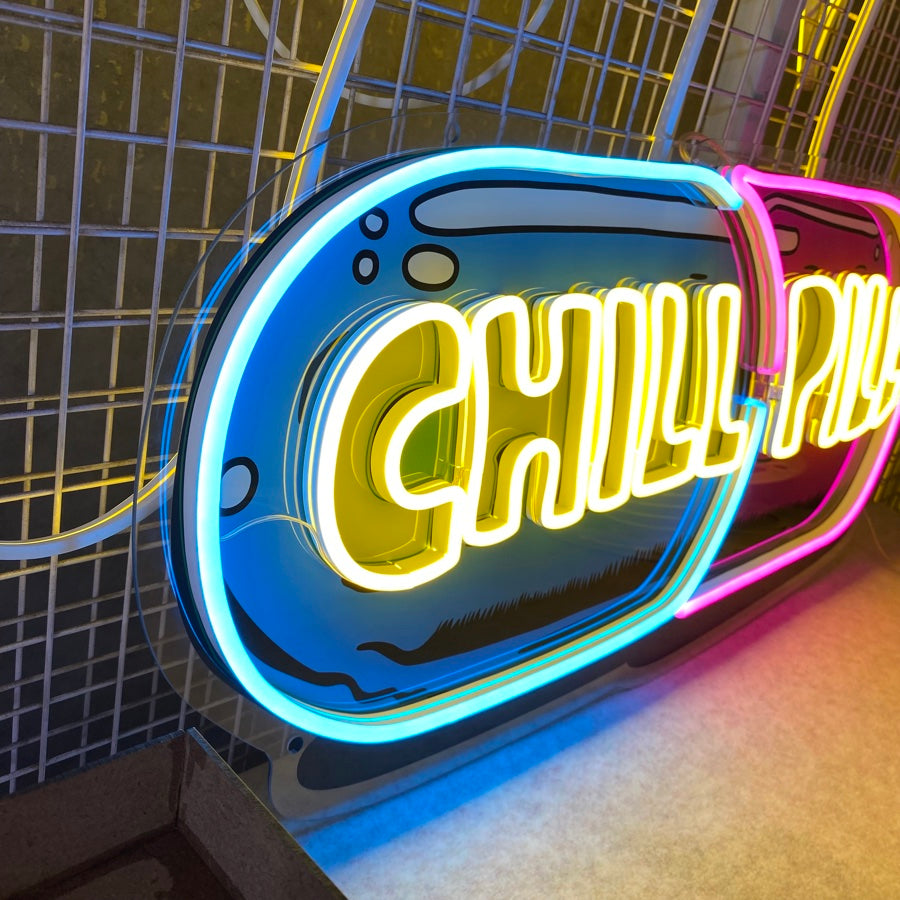 Chill Pill LED Neon Sign