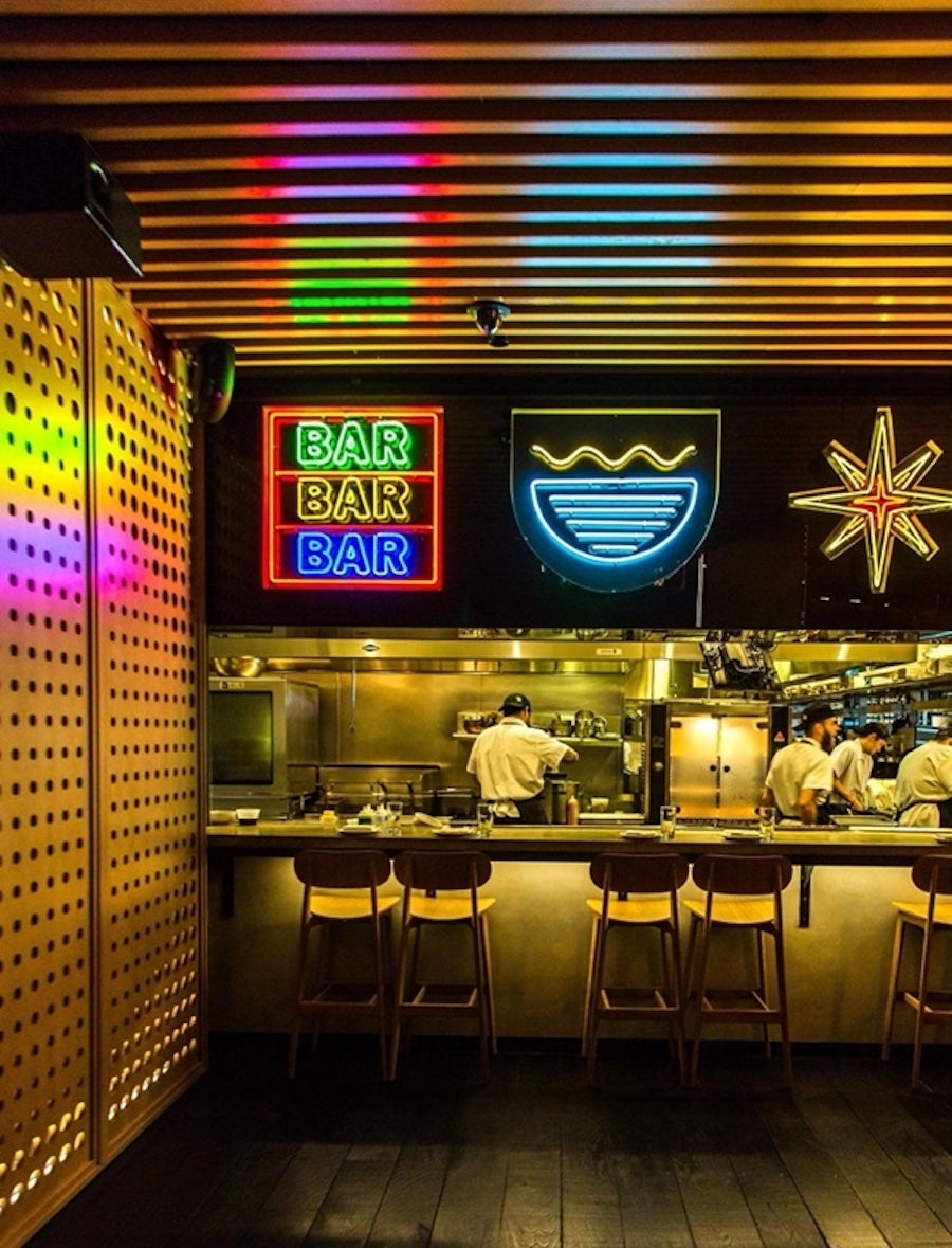 Installing bar LED neon signs is an easy and effective way