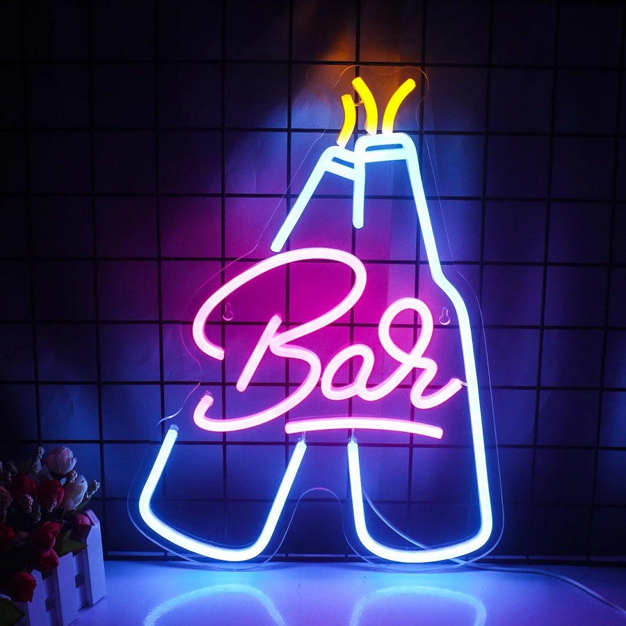 Custom bar LED neon sign to decorate the walls of a club