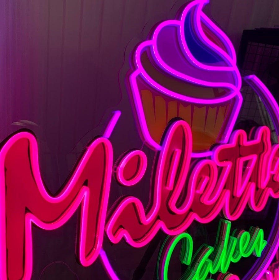 Neon signs for storefront decor