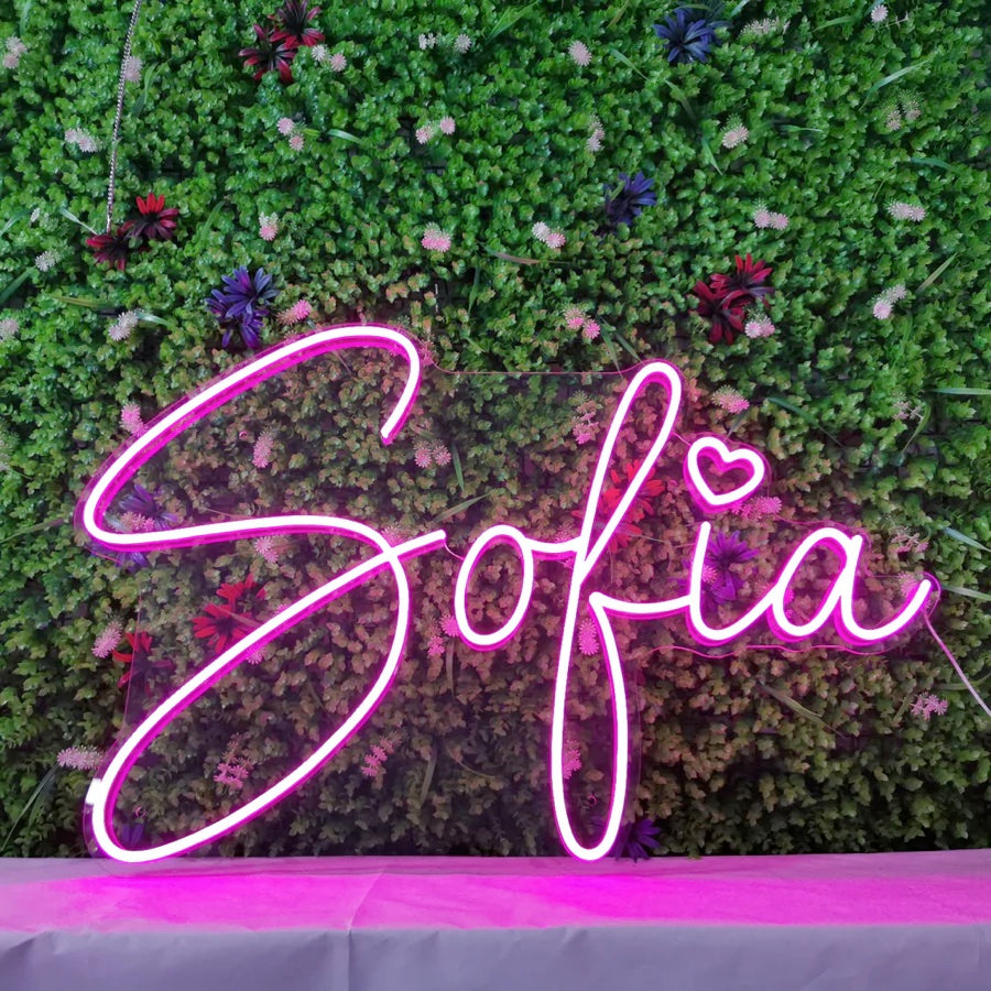 This custom name neon signs for whose name Sofia
