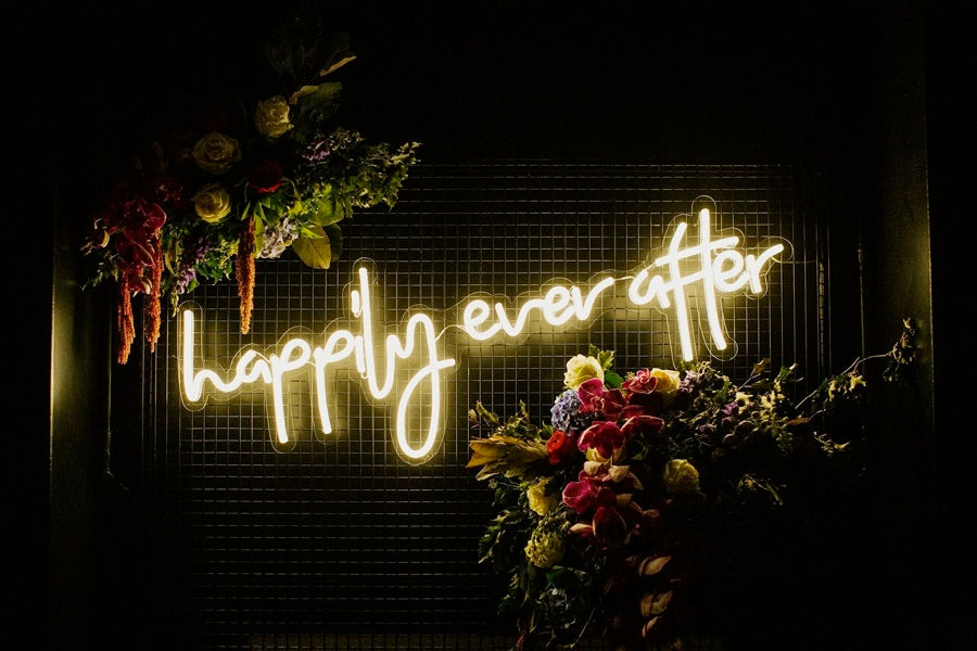 Happily Ever After neon sign for wedding day