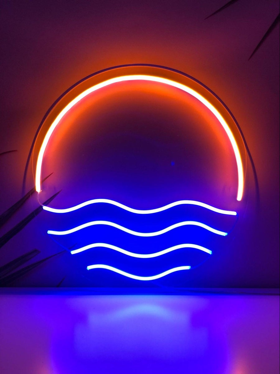 UV printed neon logo shape