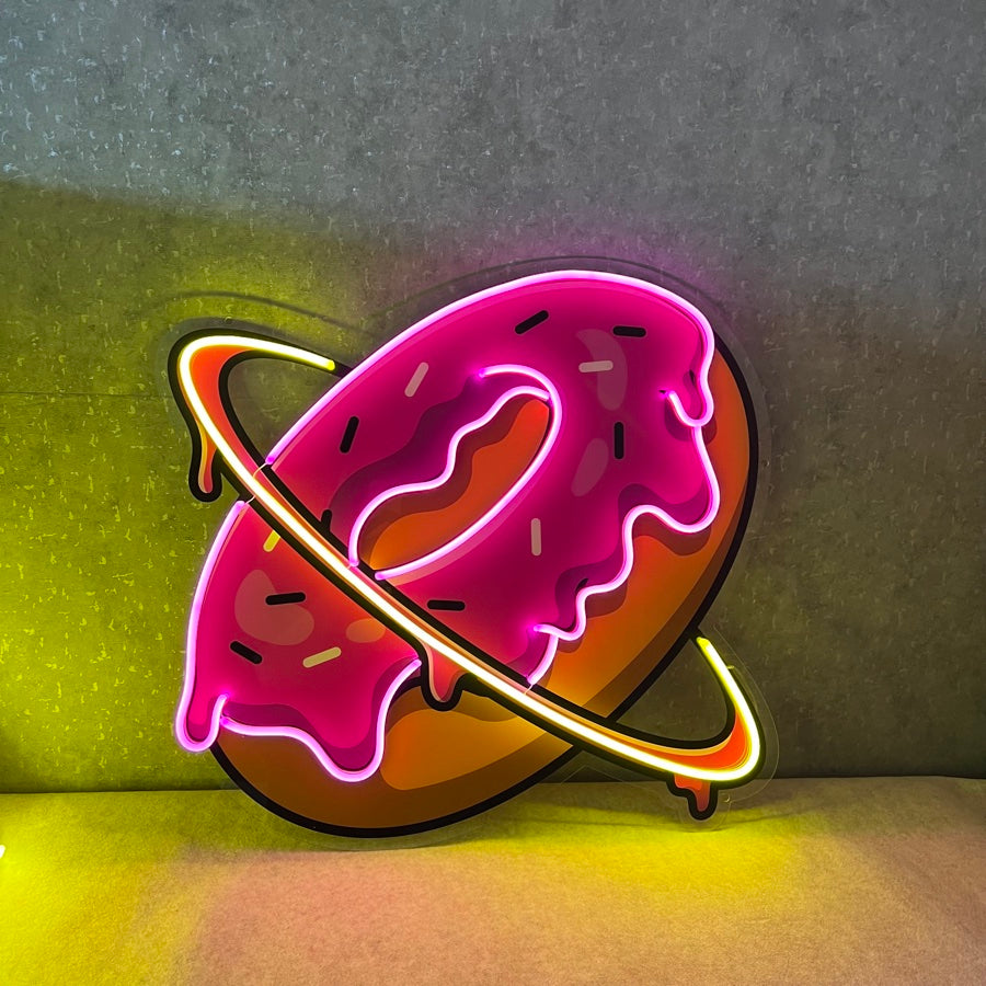 Doughnut Planet Artwork LED Neon Sign Light