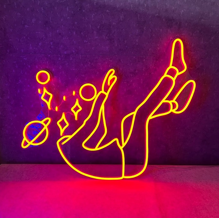 Falling Into Space LED neon sign