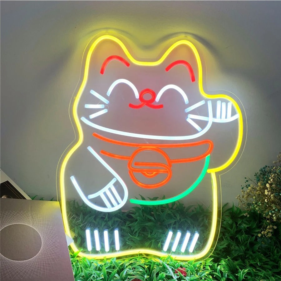 Lucky Cat LED Neon Sign Light