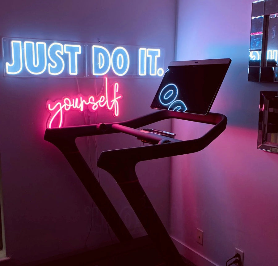 Colorful neon sign to boost motivation 