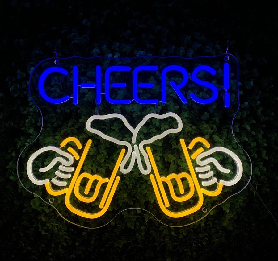 Cheer neon signs can be customized in every color scheme