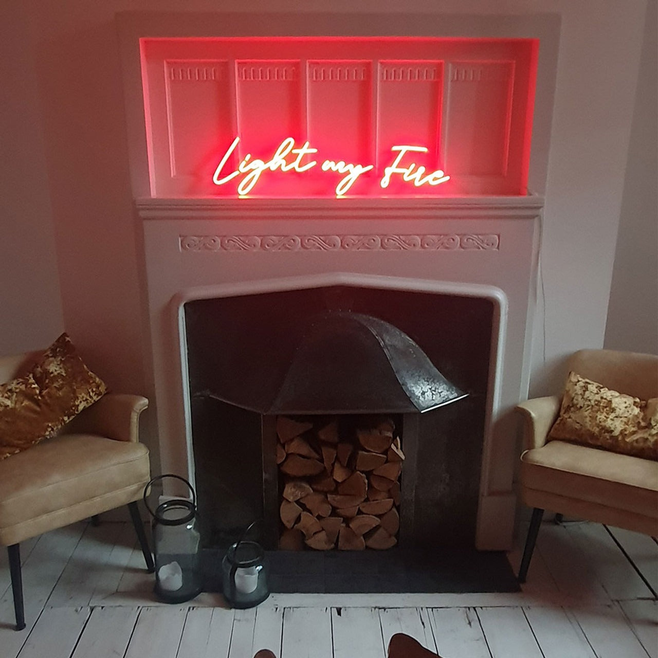 An ideal location to display your neon sign for father's day