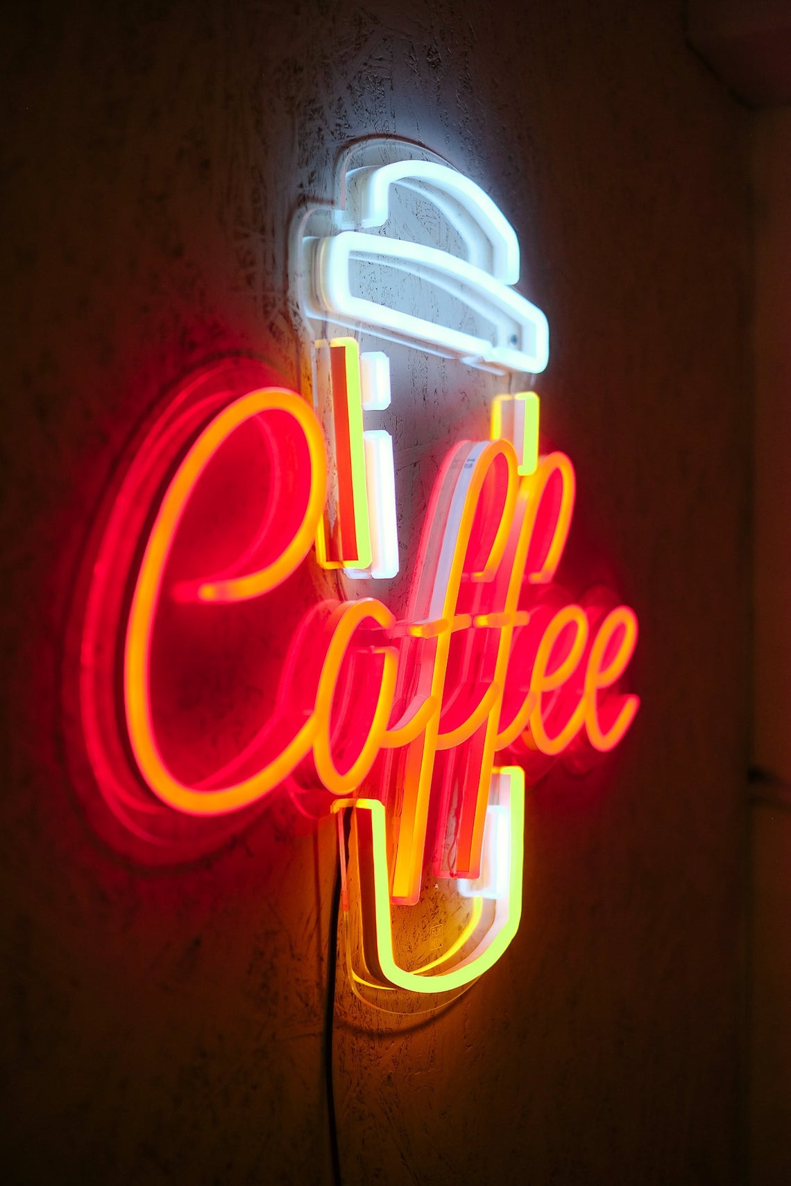 Coffee neon sign to help attracting more customers