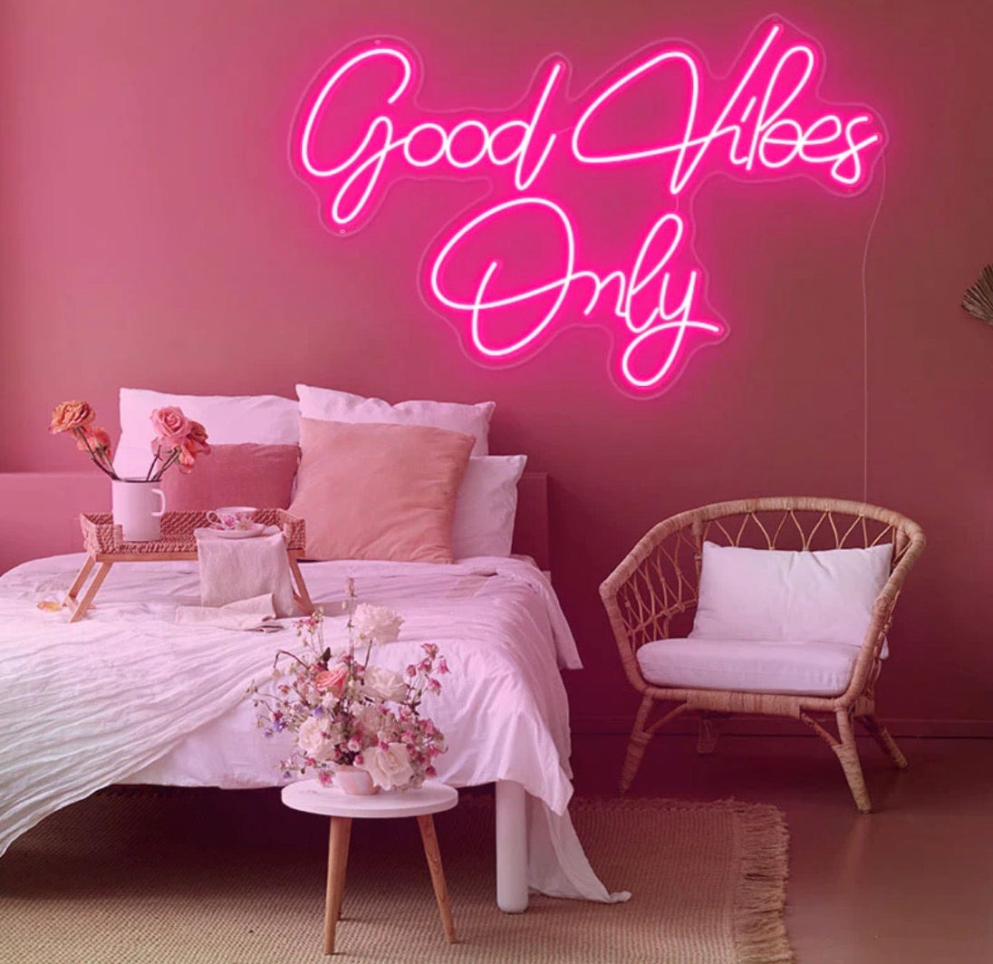A great choice for space decoration - “Good Vibes Only” neon sign
