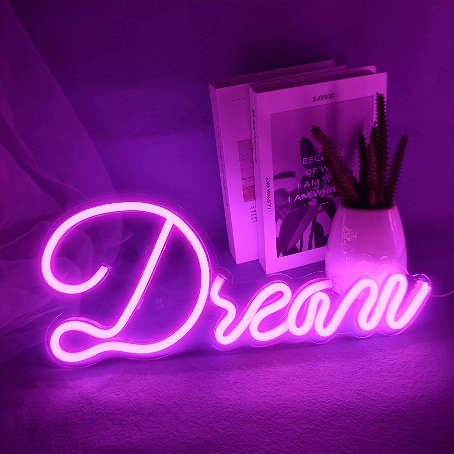 Bedroom Neon Sign With Context “Dream”