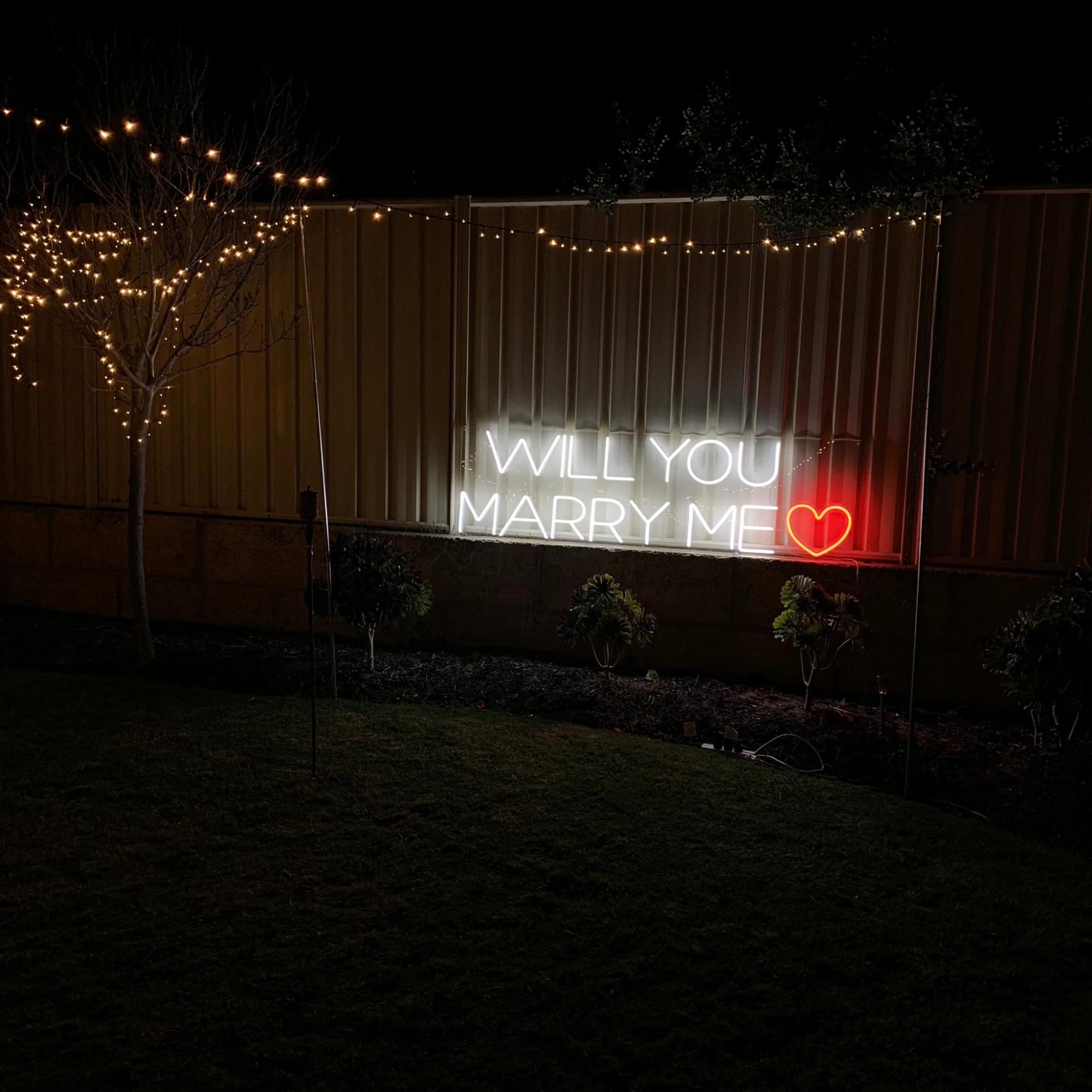 Neon custom wedding signs