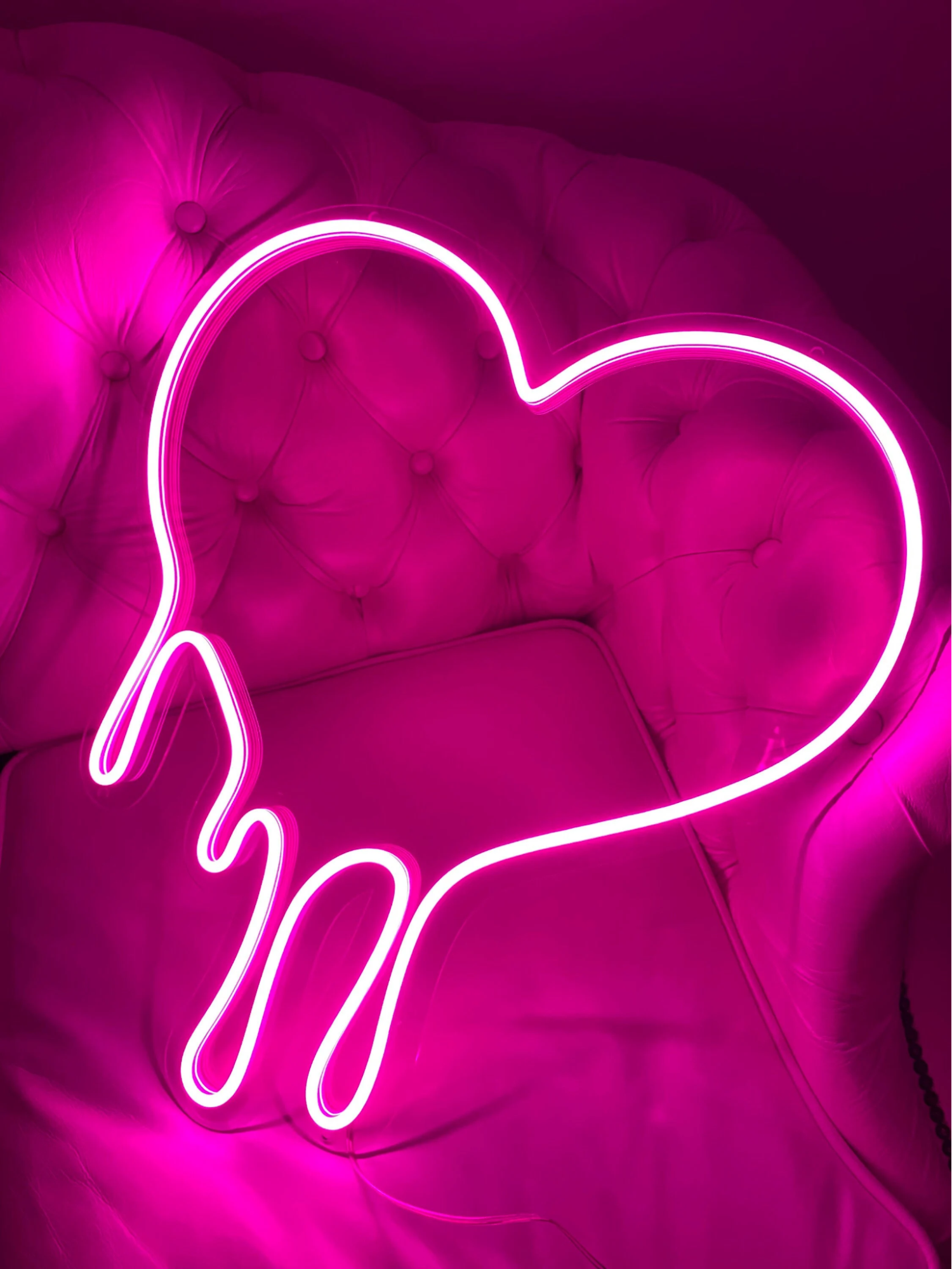 LED heart neon sign