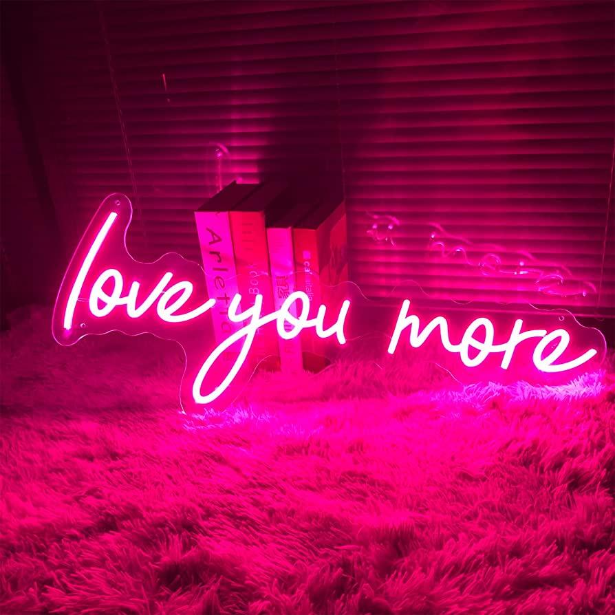 Neon Sign With Love Context For Mom