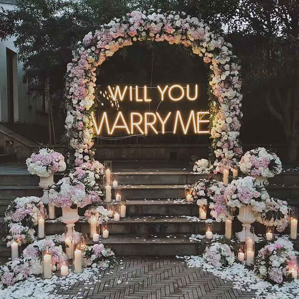 "Will You Marry Me" neon light