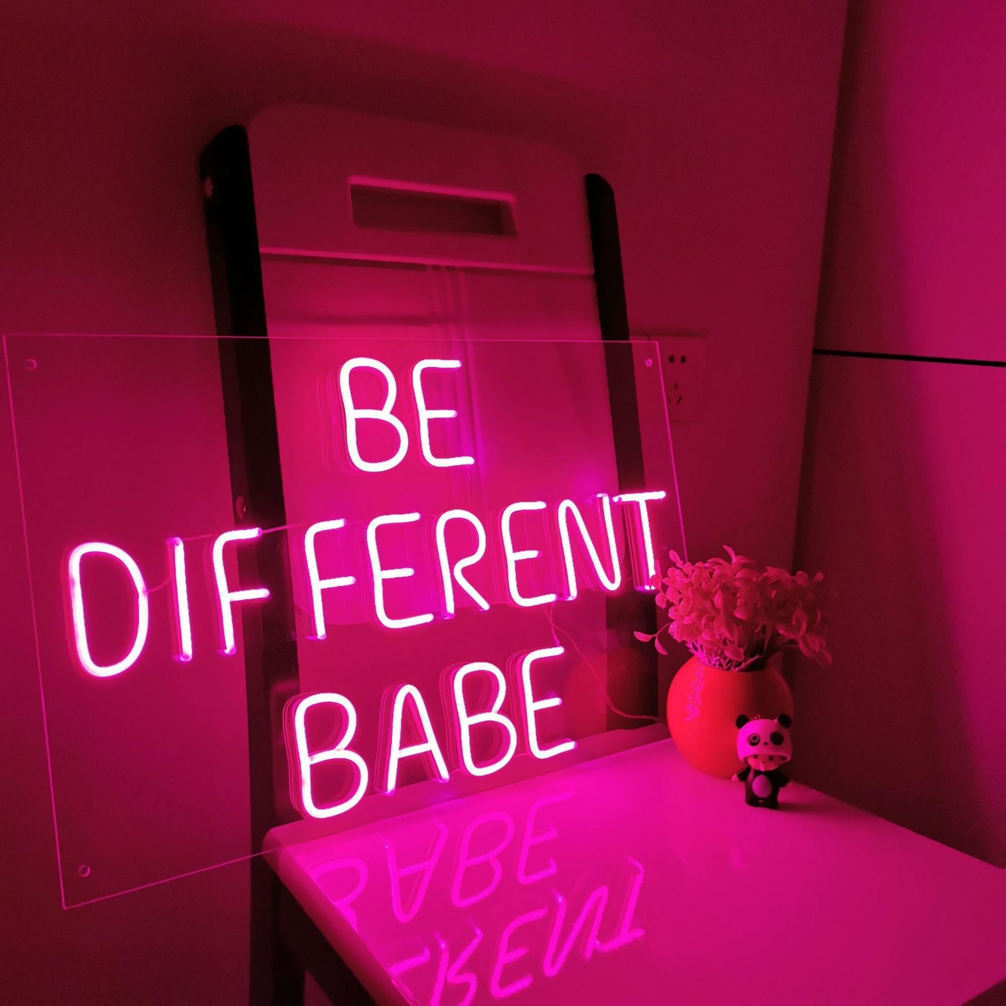 A quote LED neon sign with an inspiring message