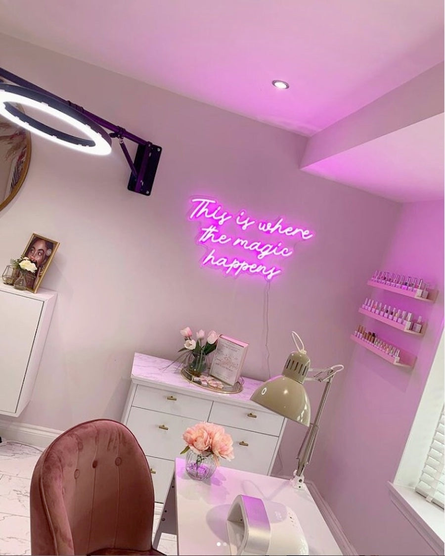 Superb and well-designed neon sign for a beauty studio