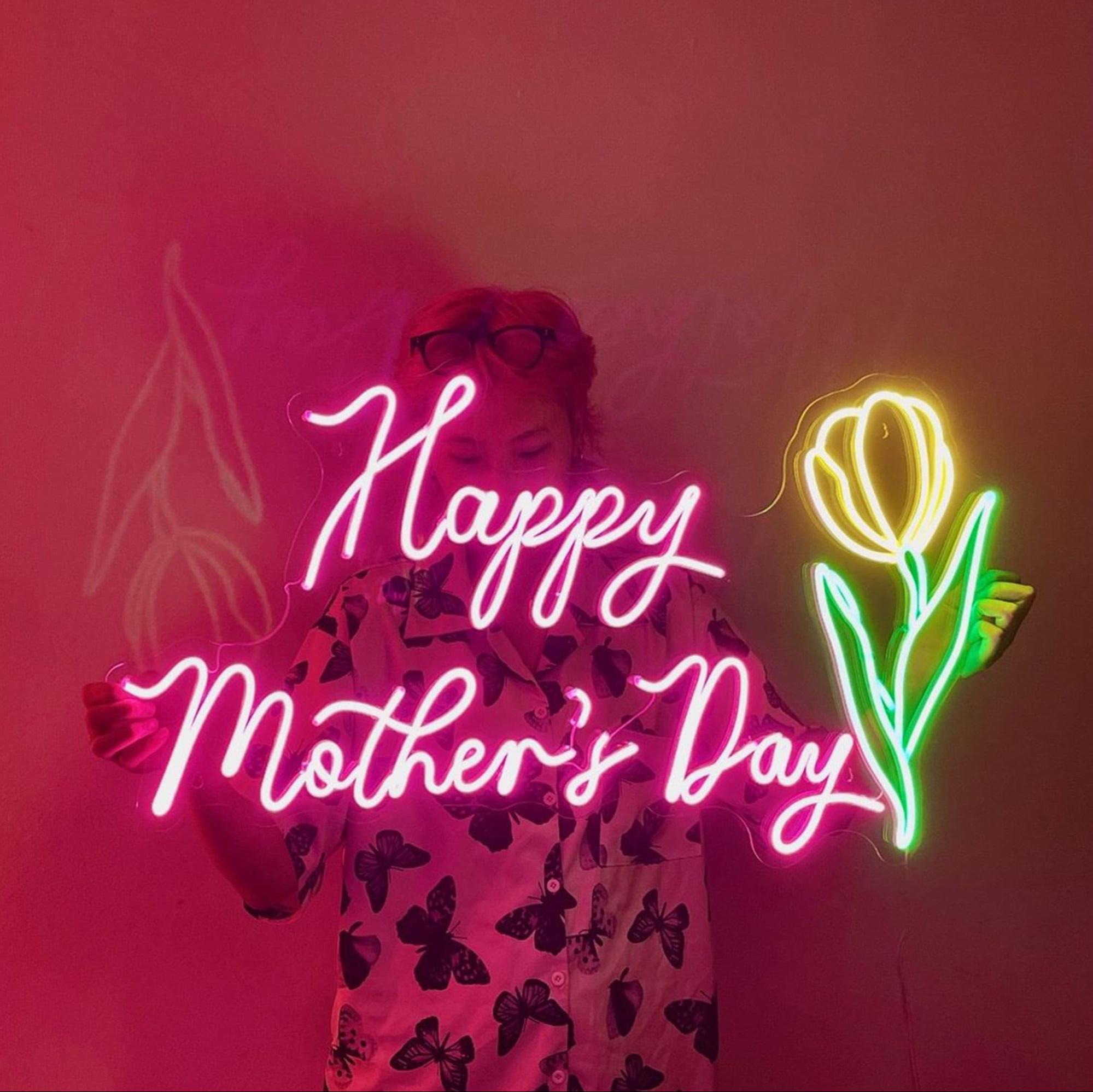 Bright Happy Mother’s Day Neon Sign