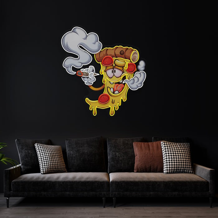 Pizza Slice cartoon artwork sign