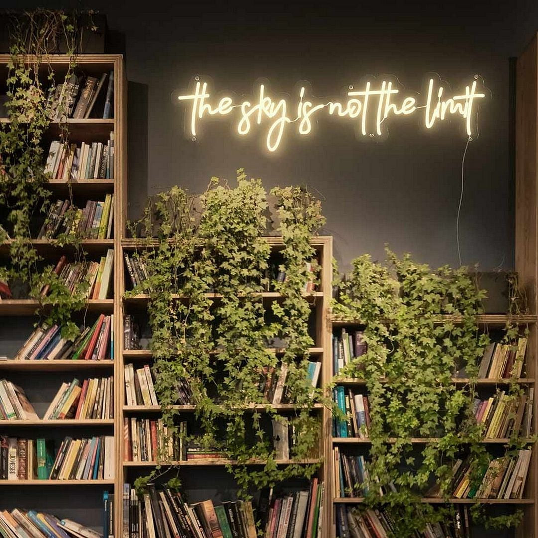 Neon Lights Decor for Teenager’s Book Room