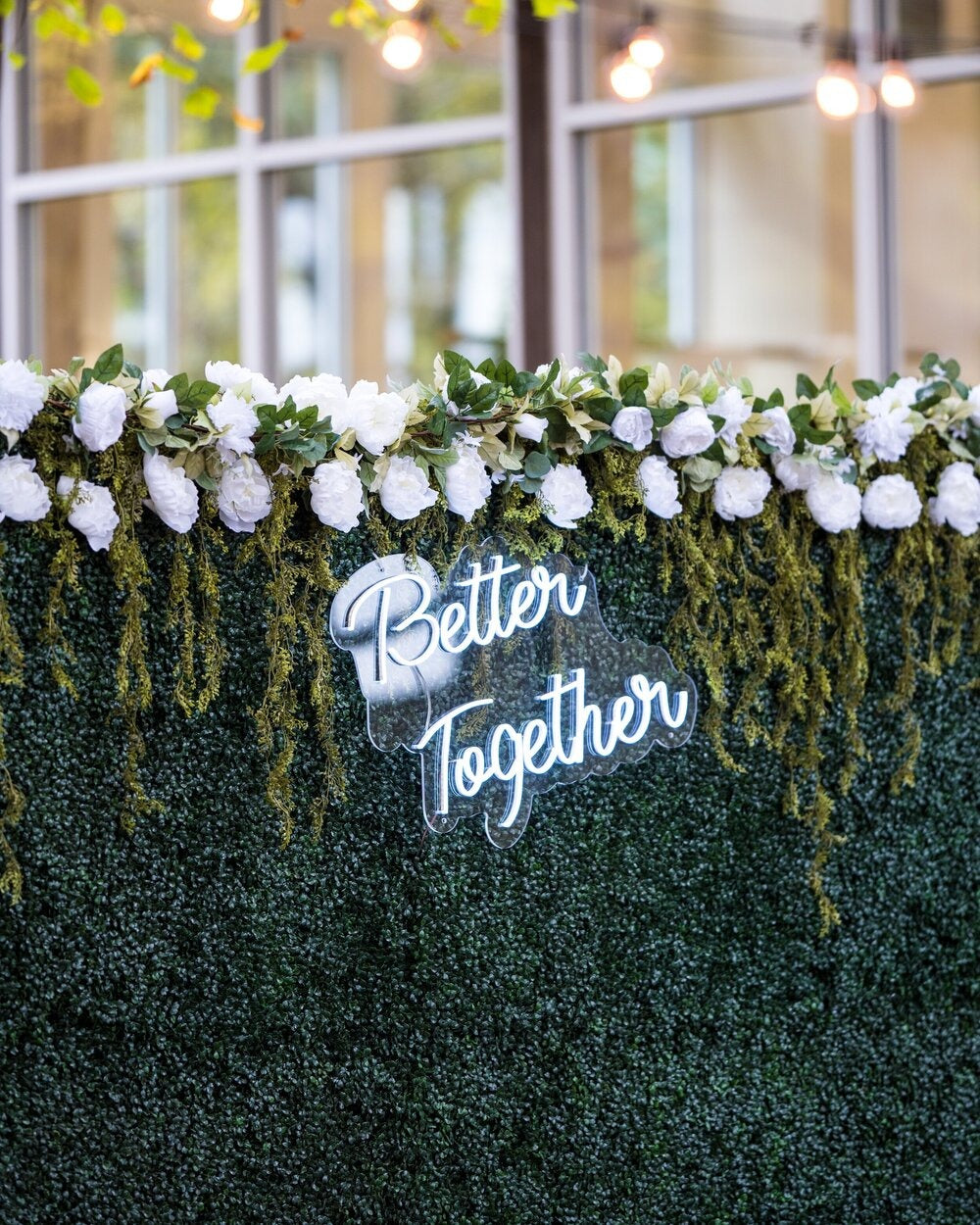 “Better Together" custom neon sign for wedding